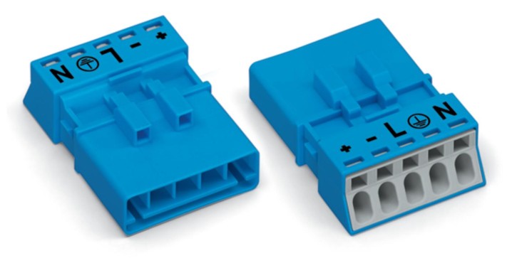 Wago 890-1115 Stecker, 5-polig, Kod. I, blau 8901115 VPE=50